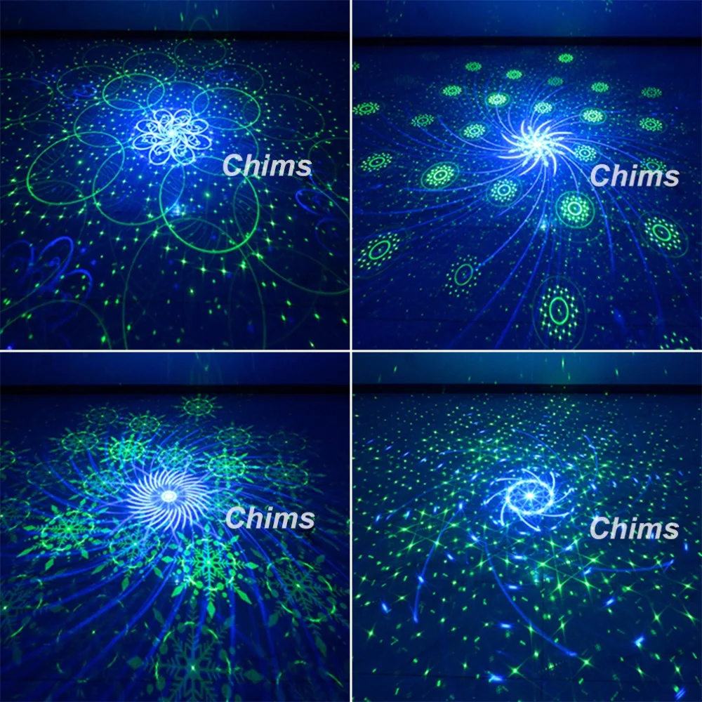 Chims DJ Лазерный светильник GB 40, светодиодный светильник для сцены, Рождественский светильник, семейный дискотечный танцевальный музыкальный Рождественский фестиваль, вечерние