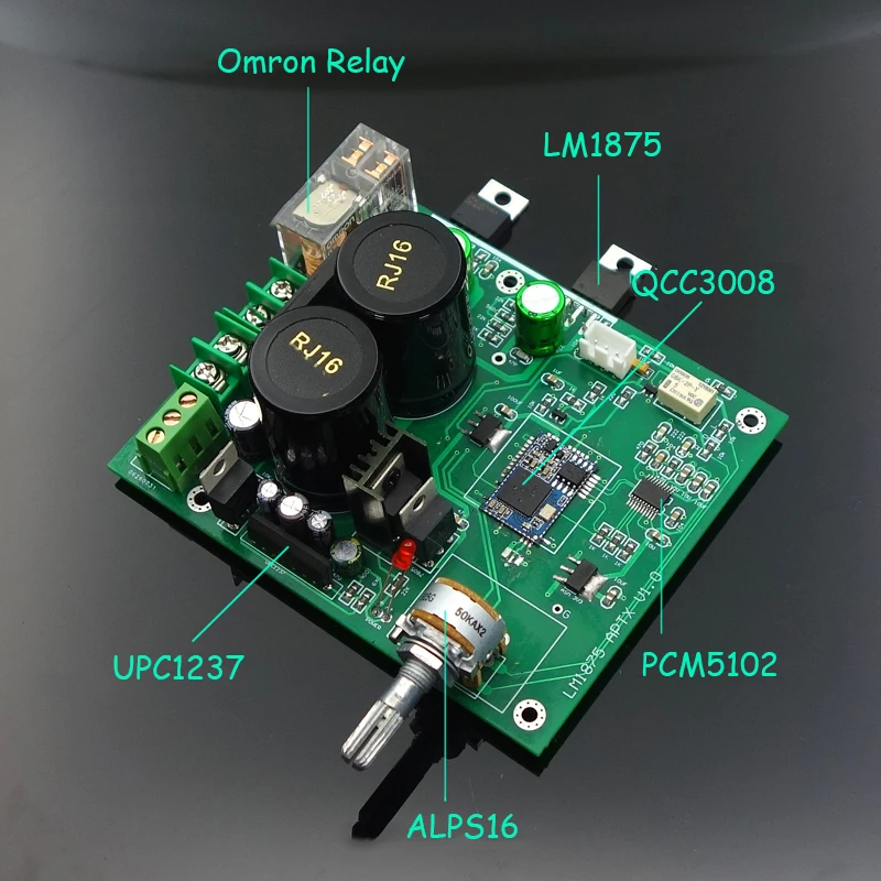 Placa de Amplificador Nvarcher Potência 2 Qcc3008 Bluetooth 5.0 Receptor Apoio Aptx Pcm5102a Dac Lm1875 30w * - Image 3