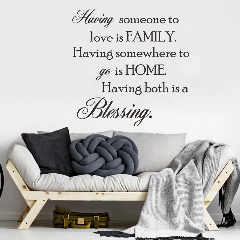 English Proverb Wall Sticker Family Quotes Wall Stickers Home Decor