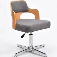 Офисное кресло из натурального дерева. Маленький поворотный стул. Компьютерное кресло. 005