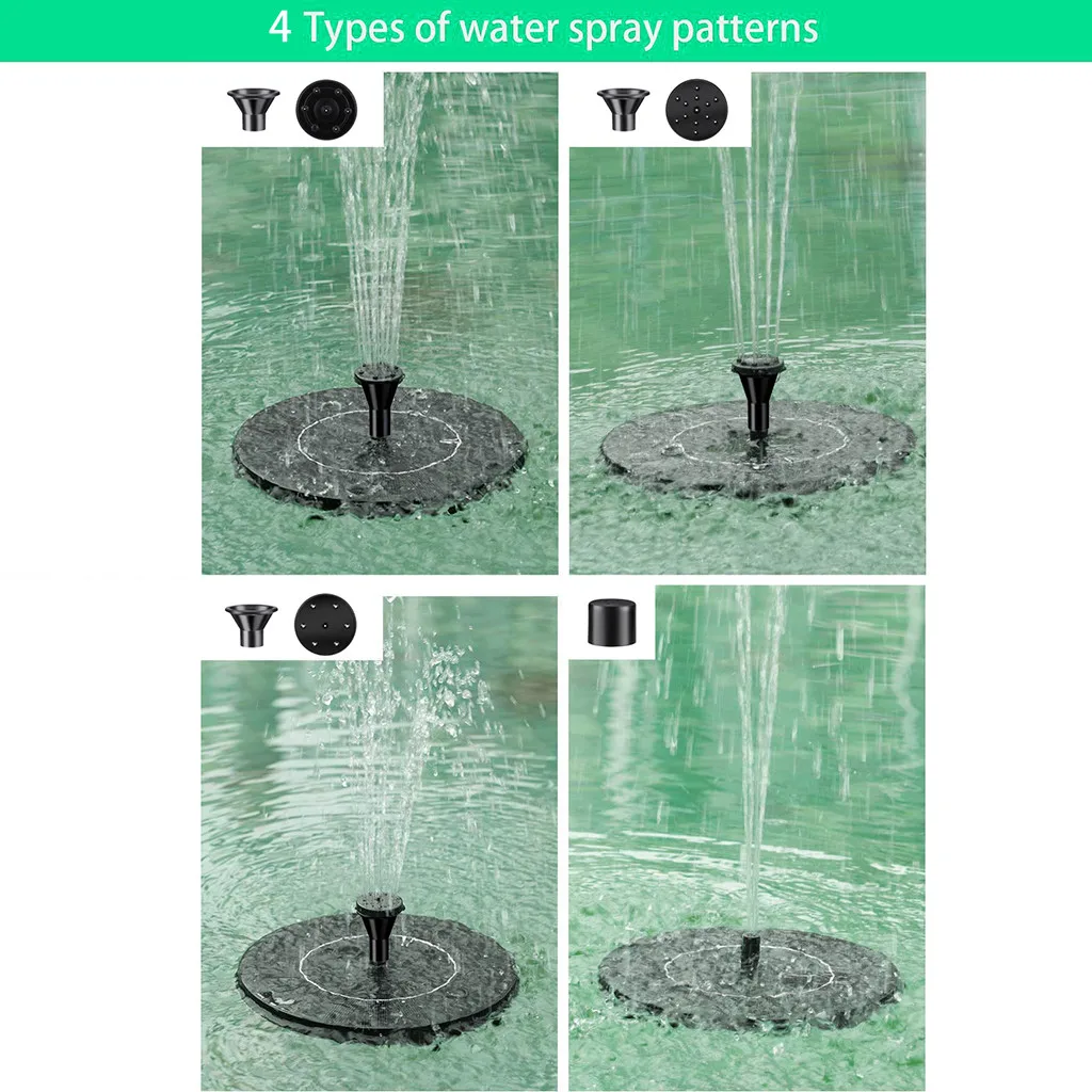 Солнечная птица ванная фонтан насос, 2,4 Вт Солнечный фонтан насос с 800 мАч батарея продукты для садовой одежды аксессуары Горячая# R20