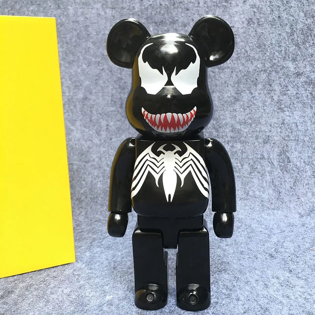 

New Blocks Bear Venom Bearbrick Action Figure 400% Be@rbrick Cos Venom Doll PVC ACGN figure Toy Brinquedos Anime