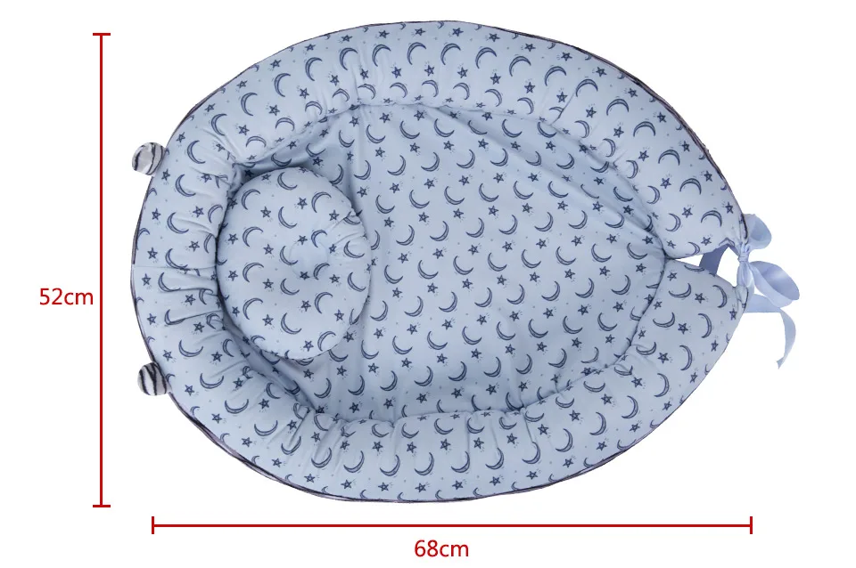 Детская кровать в кровать детская кроватка Портативный Детские кроватки протектор колыбели звезды, Луны печатных Co Sleeper новорожденных матрас
