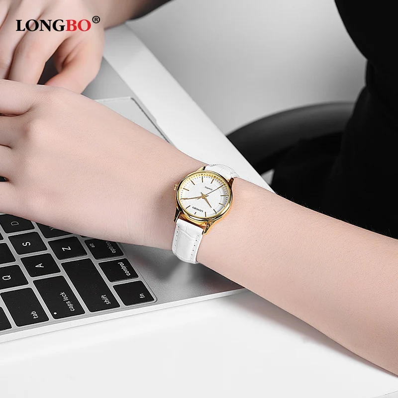 LONGBO Reloj Mujer Hombre модные парные часы роскошные кожаные мужские и женские
