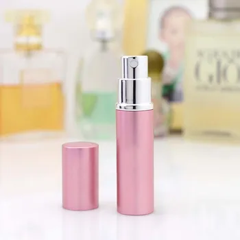 

Portable Perfume 5ML Refillable Bottle Delicate Aluminum Spray Empty Cosmetic Containers with Atomizer for Travel Makeup Cases