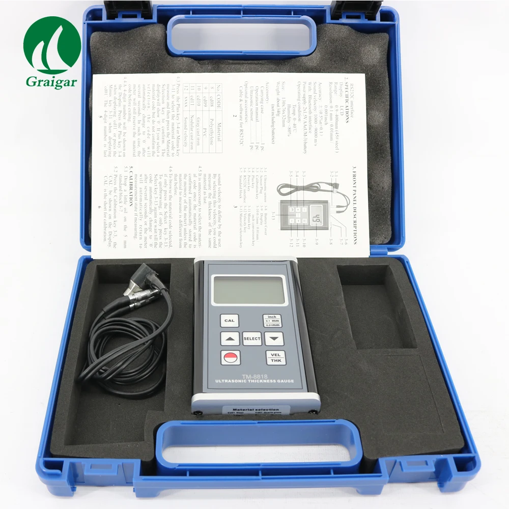 RS-232C Data Cable and Software to Connect with PC for Coating Thickness Gauge