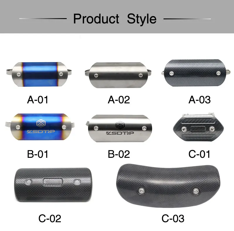ZSDTRP мотоцикл выхлопной карбоновый протектор тепловой щит анти-обжигающая крышка подключения для CBR300 Z250 Z750 глушитель крышка