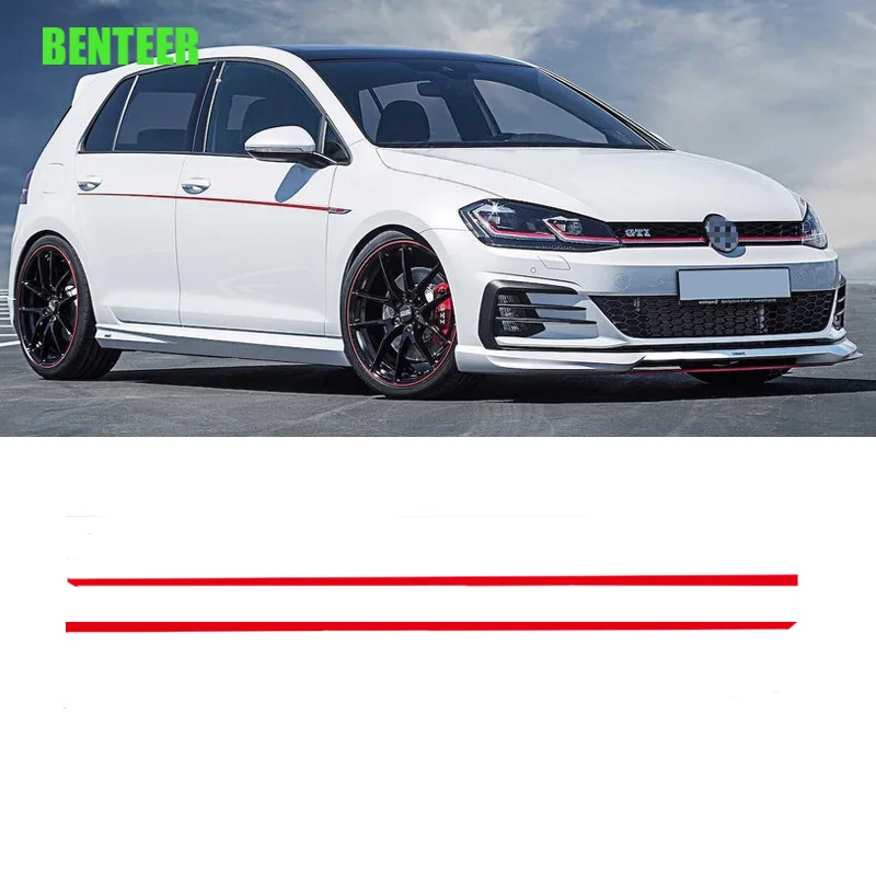 Автомобильная боковая наклейка 2 шт. для volksagen golf7 golf6 golf6r golf7r mk5 MK6 MK7 MK6R MK7R|Наклейки