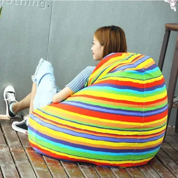 

Lounger Sofa Bean Bags Chair With Filling Home Living Room Sofa Bed Lazy Casual Tatami Bean Bags Chair For Adults Pouf Ottomans