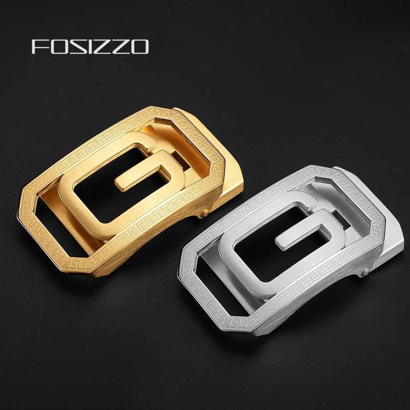 

FOSIZZO Automatic Buckle Stainless Steel Not Easy Rust and Paint Off Buckle Width 3.9CM((Fit 3.3-3.5CM Strap) GK1