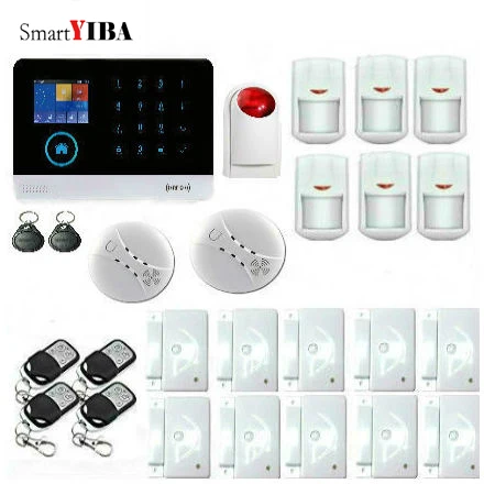 SmartYIBA Беспроводной WI-FI GSM безопасности умный дом сигнализации Системы приложение Remote Управление Беспроводной движения Сенсор сирена Smart Kit