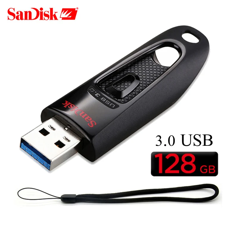 SanDisk флеш накопитель USB 3 0 диск 128 Гб 64 ГБ 32 256 маленький Флешка карта памяти