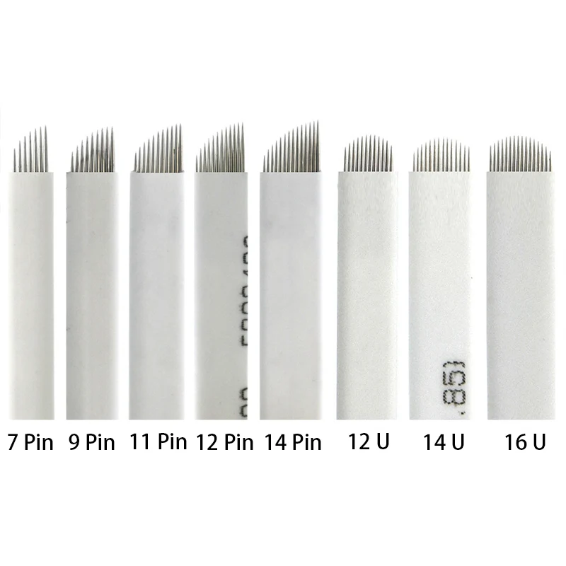 

500Pcs/box Microblading Needles Tattoo Permanent Needles for Eyebrow Embroidery Pen Pernement Makeup Eyebrow Tattoo Supplies