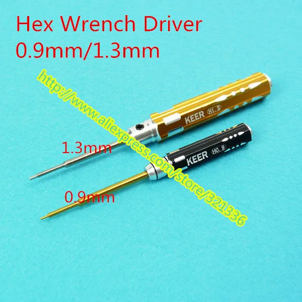 

Free shipping Popular Hex Wrench Driver 0.9mm and 1.3mm White Steel Allen Screwdriver For R/C Helicopter