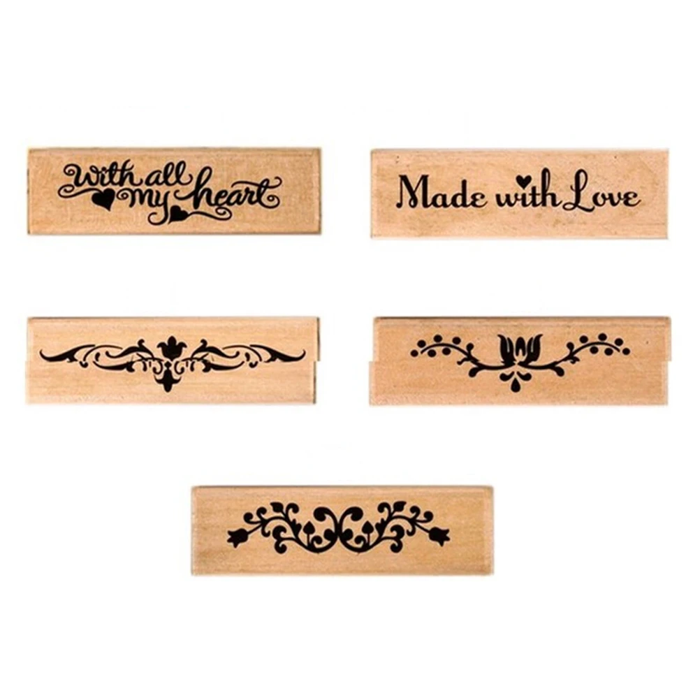 

1PC Vintage English Rubber Wooden Stamp Scrapbooking DIY Craft Wedding Party Card Making Scrapbook Album Diary Craft Decoration