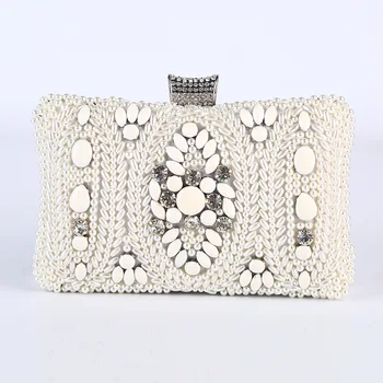 

Party Evening Bag Flower Wallet Purses with Rhinestones Crystal Evening Clutch Bags Beading Handbag 147-28