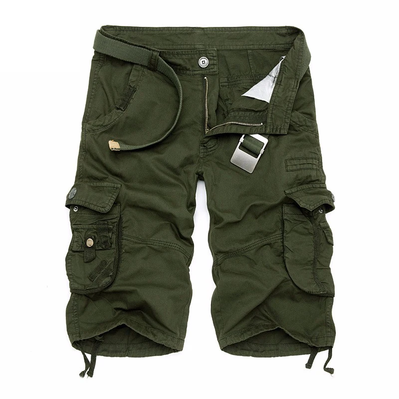 Summer Men's Cargo Shorts with Big Side Pockets-11