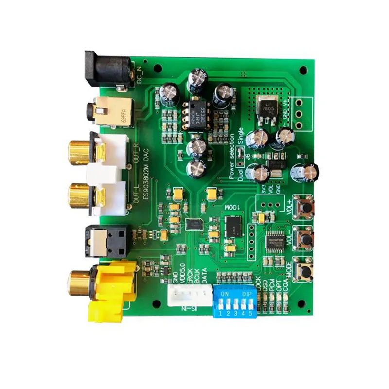 ES9038Q2M ies DSD DOP коаксиальный волокно SPDIF цифровой аудио DAC декодер плата Поддержка 32 бит 384k DSD64/128/256 для HIFI A9-012