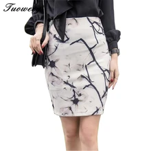 5XL новая высокая талия облегающая юбка-карандаш Женская Цветочная короткая весенние летние юбки плюс размер офисная облегающая юбка лолита