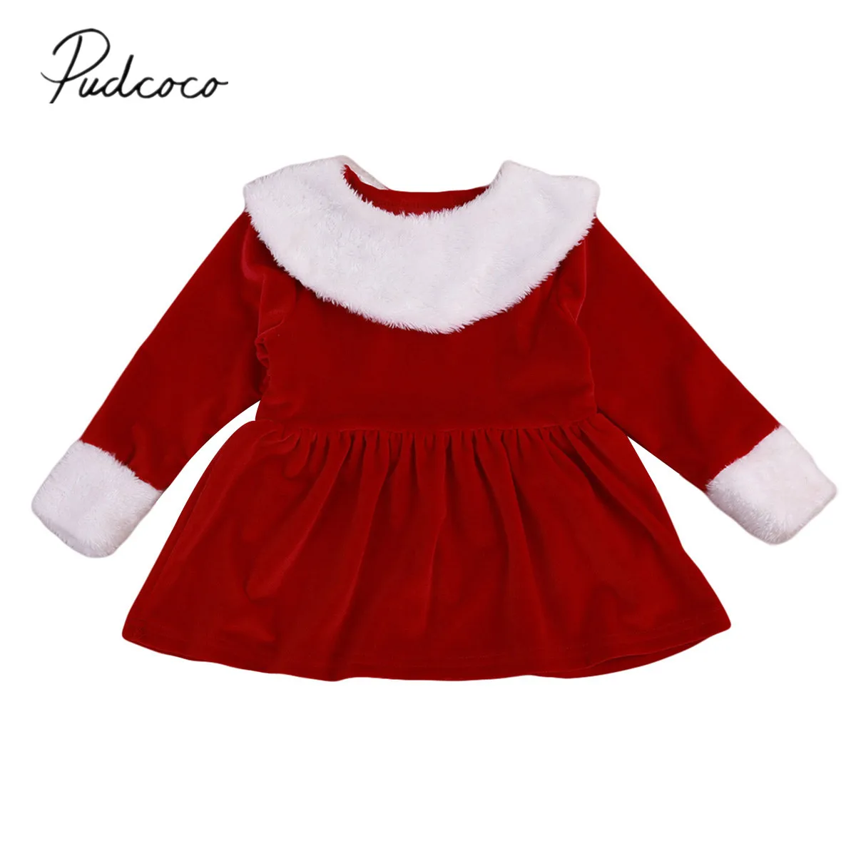 2017 Brand New Christmas Toddler Infant Child Kids Baby Girl Velvet