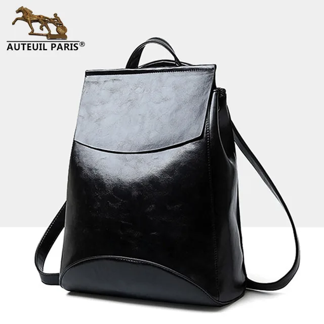 Best Price Fashion Women Backpack Leather For Teenage Girls Female School Shoulder Bag Mochila Computer Interlayer Cell Phone Pocket Sale 