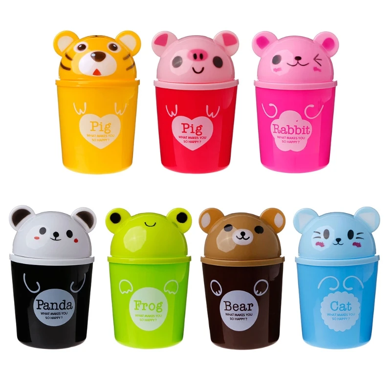 

Cartoon Animal Table Dustbin Sundries Barrel Lovely Storage Tank Garbage Bin