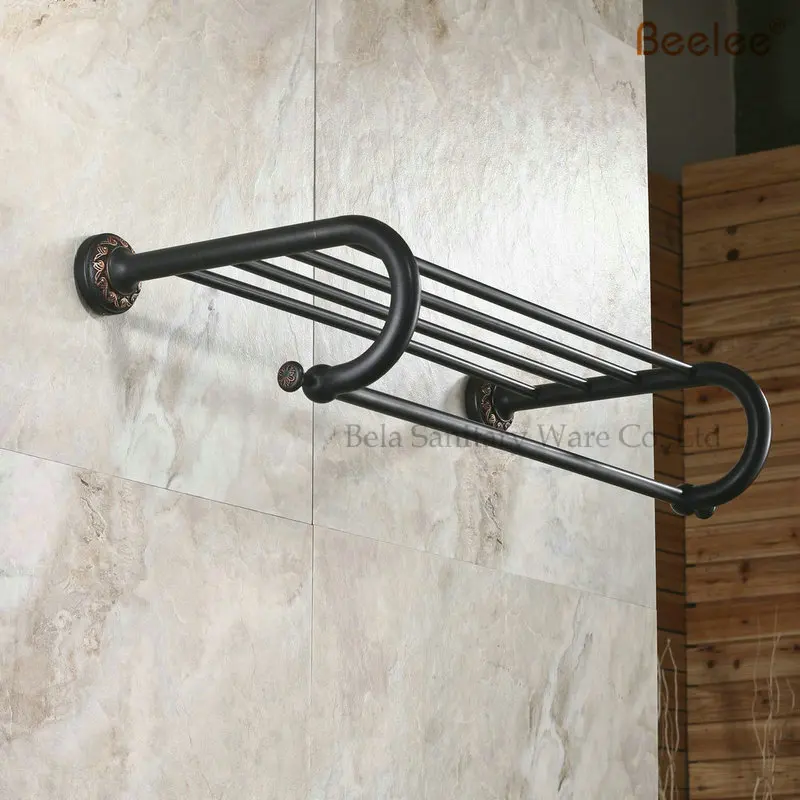 Вешалка для полотенец Beelee BL8403B из латуни 60 см|towel rack|bathroom towel rackbathroom wall racks |