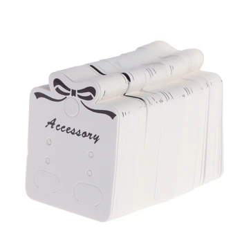 

100Pcs New Design Rectangle Earring Display Cards Jewelry Display Card Earrings Ear Studs Packing Hang Tag Rectangle Holder