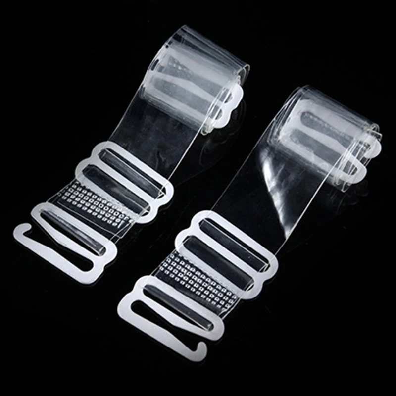 

Women 1.8cm Wide Invisible Bra Shoulder Strap Elastic Clear Bra Straps Elastic Transparent Frosted Backless Silicone Bra Straps