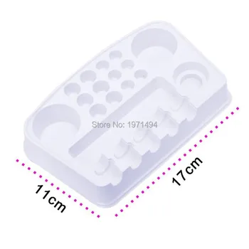 

Promotions 50pcs white plastic Semi-permanent makeup Tattoo ring ink cup Tattoo Pigment Caps Training holder tattoo Accessories