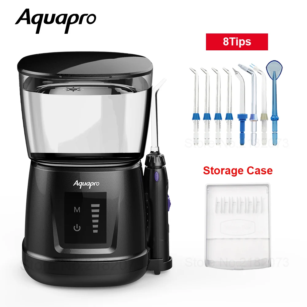 

Aquapro 1000ml V700P Portable Dental Flosser Water Jet Oral Irrigator 8 Tips LED Touch Mode Dental Flosser Daily Oral Care Sets