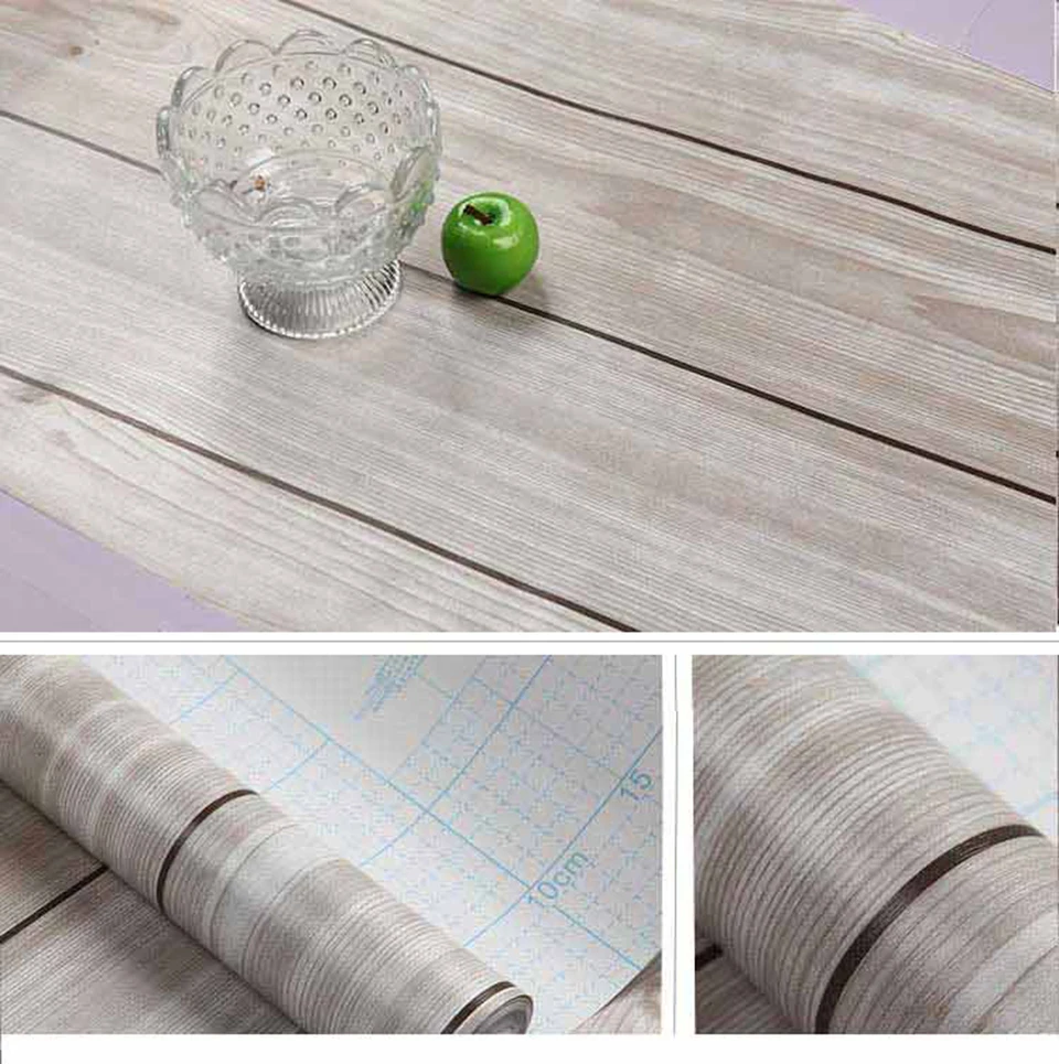 ПВХ самоклеющиеся деревянные стены бумага шкаф буфет, стол ремонт мебели контактная бумага, винил водонепроницаемый наклейки для
