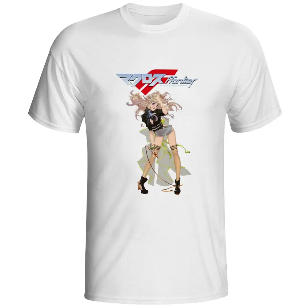 Macross Frontier Anime Cartoon Print Popular Shirt Short Sleeve Shirt for Men
