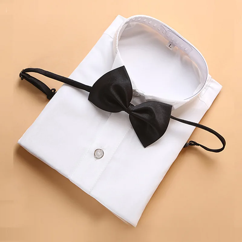 

2019 Summer New Baby Shirt Children Casual Student Short Sleeve Shirt/White Long Sleeve Bow Lapel Buttons Shirt