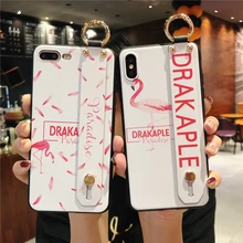 

Fashion Flamingo Pattern Hand Holder Stand Soft TPU Back Cover For iPhone 6 6s Plus X XR Xs Max 7 8 Plus Phone Case Coque Fundas