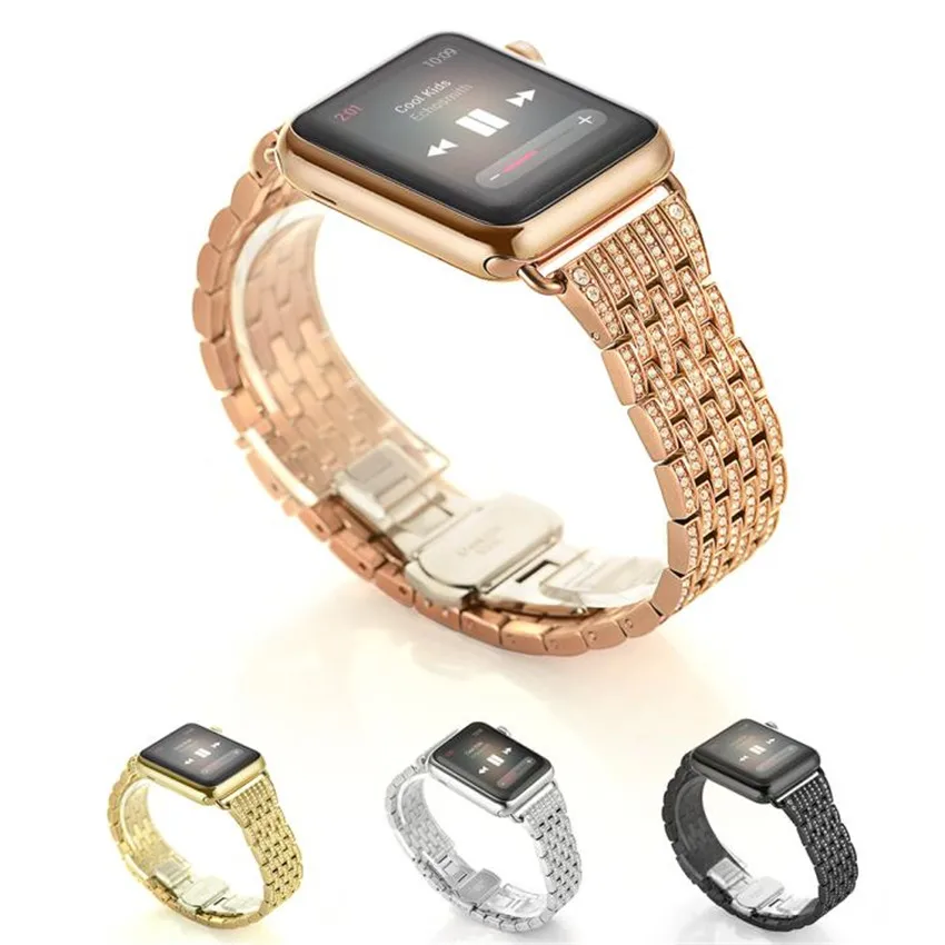 2017 New Model StyleStainless Steel Watch Band For iWatch Apple Strap Link Bracelet Classical Lock with Adapter | Наручные часы