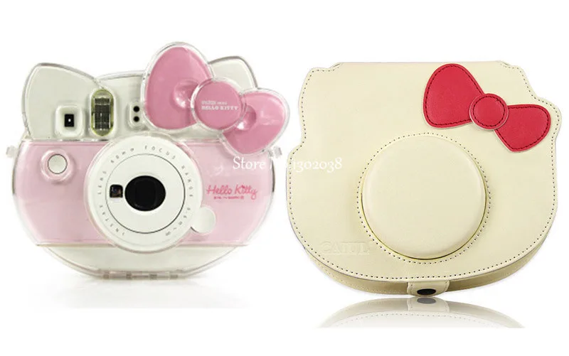 Чехол для камеры из искусственной кожи для Fujifilm Instax Mini Kitty Прозрачный Кристалл оболочка для Fuji Instax Mini Kitty