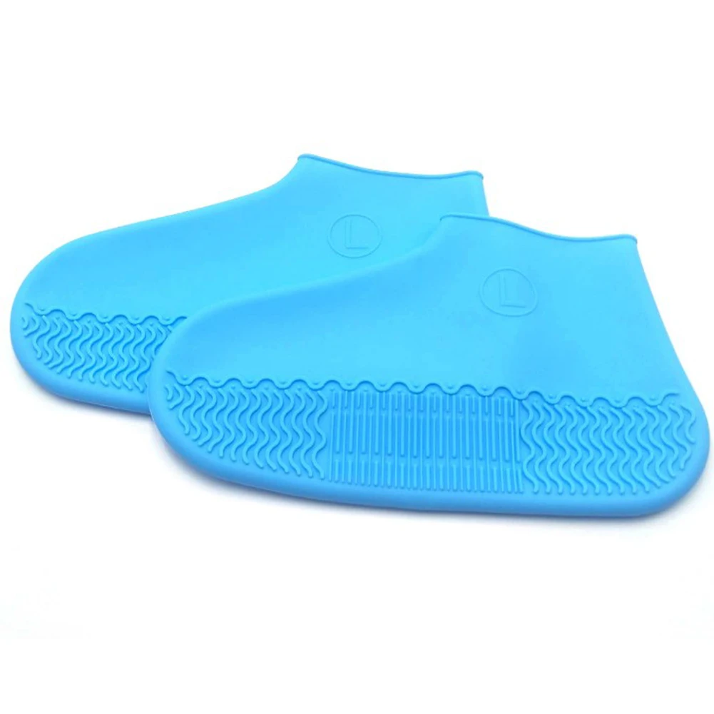 Многоразовое нескользящее покрытие на обувь от дождя водонепроницаемое Силиконовое однотонное покрытие для обуви для отдыха на природе