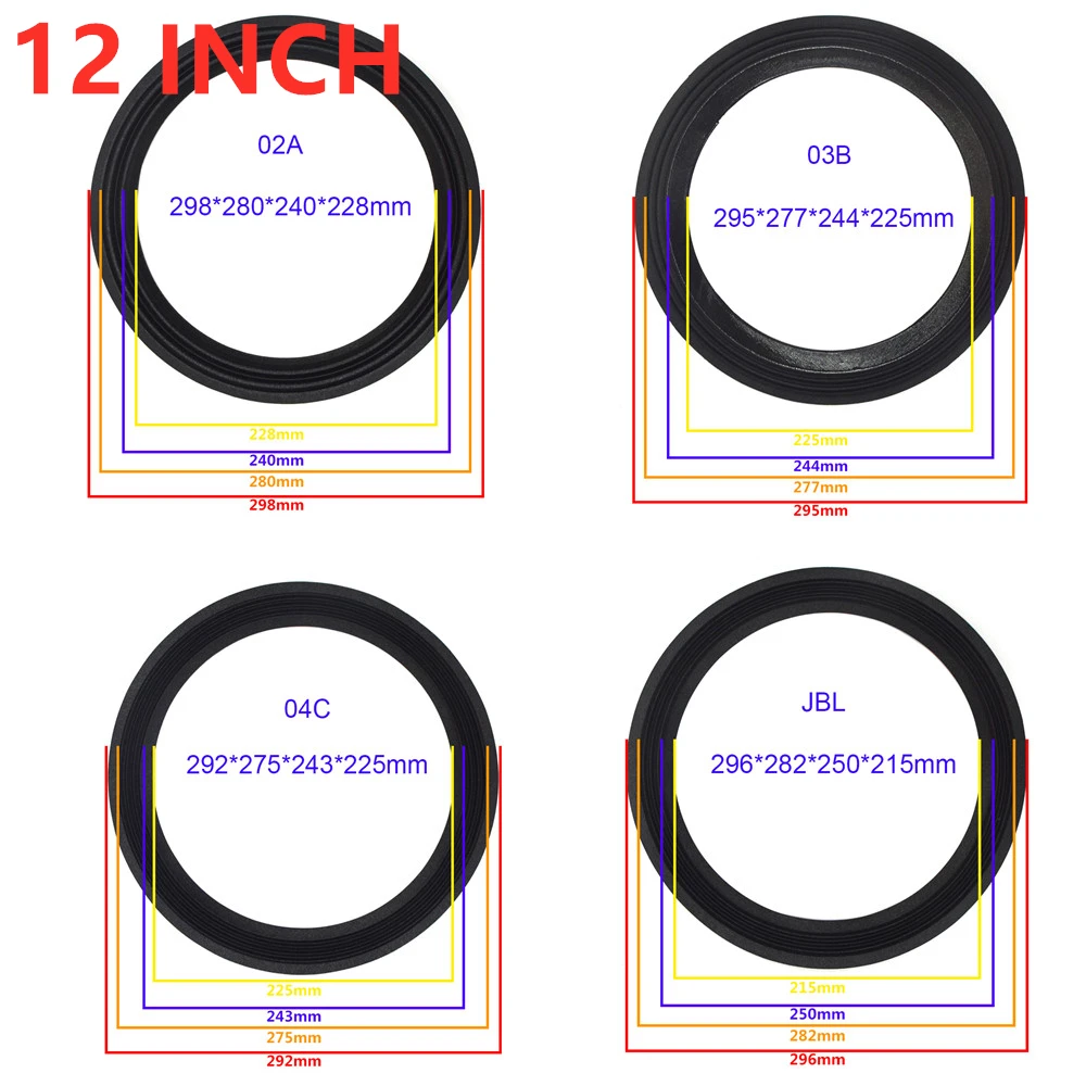 Speaker Surround Repair Parts 12 Inch Subwoofer Loudspeaker Diy