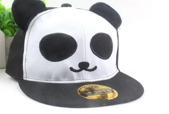 10 шт./лот осень милые, в Корейском стиле с рисунком панды детская бейсбольная кепка для детей, повседневная одежда с рисунками Регулируемый головной убор шляпа