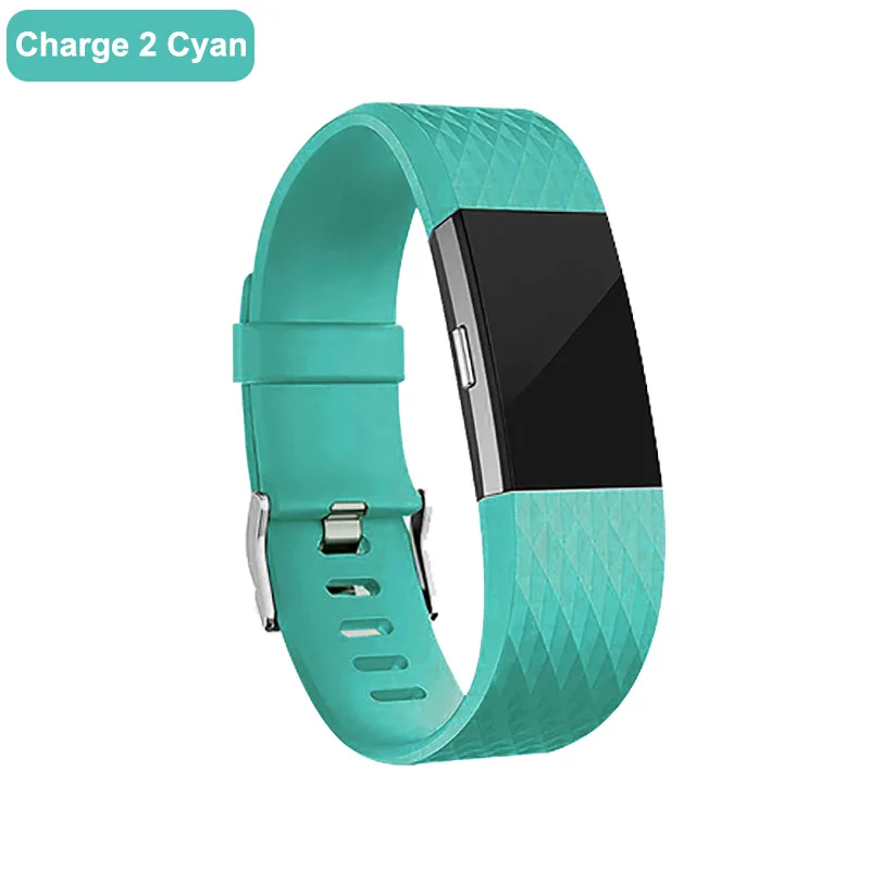 Для браслета FitBit Charge 2 TPE ремешок для FitBit charge 2 TPE сменный Браслет для Fit bit Charge 2 для наручных ремней аксессуары - Цвет: Charge 2 Cyan