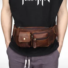 Мужские многофункциональные сумки на пояс из натуральной кожи, мужской кошелек, мужская повседневная сумка почтальона, сумка Crazy horse, кожаная мужская сумка, ремень