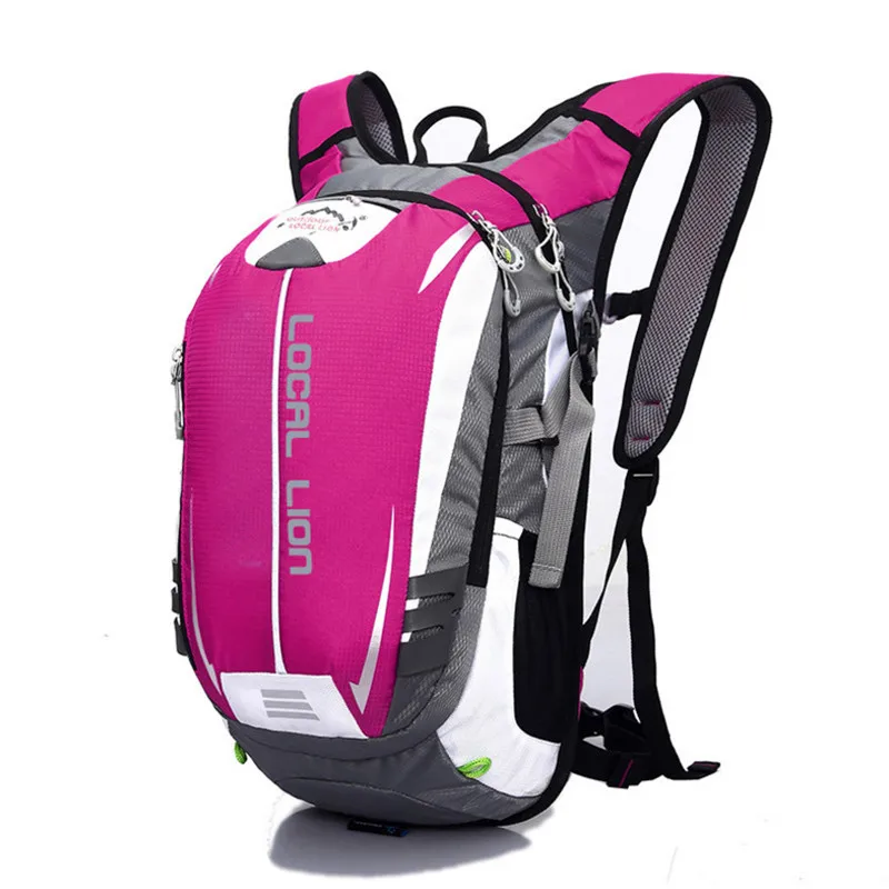 Мотоциклетный рюкзак 18L нейлоновый водонепроницаемый рюкзак дорожная сумка рюкзаки рюкзак для воды - Цвет: Розовый