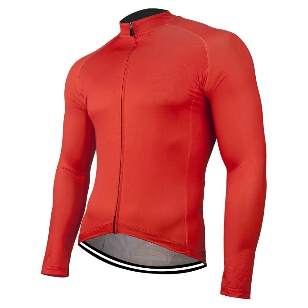 

2019 Men Cycling Jersey Long sleeve Bike MTB Road Mountain Race Tops Bicycle Shirt Clothing - Black Red Orange Blue