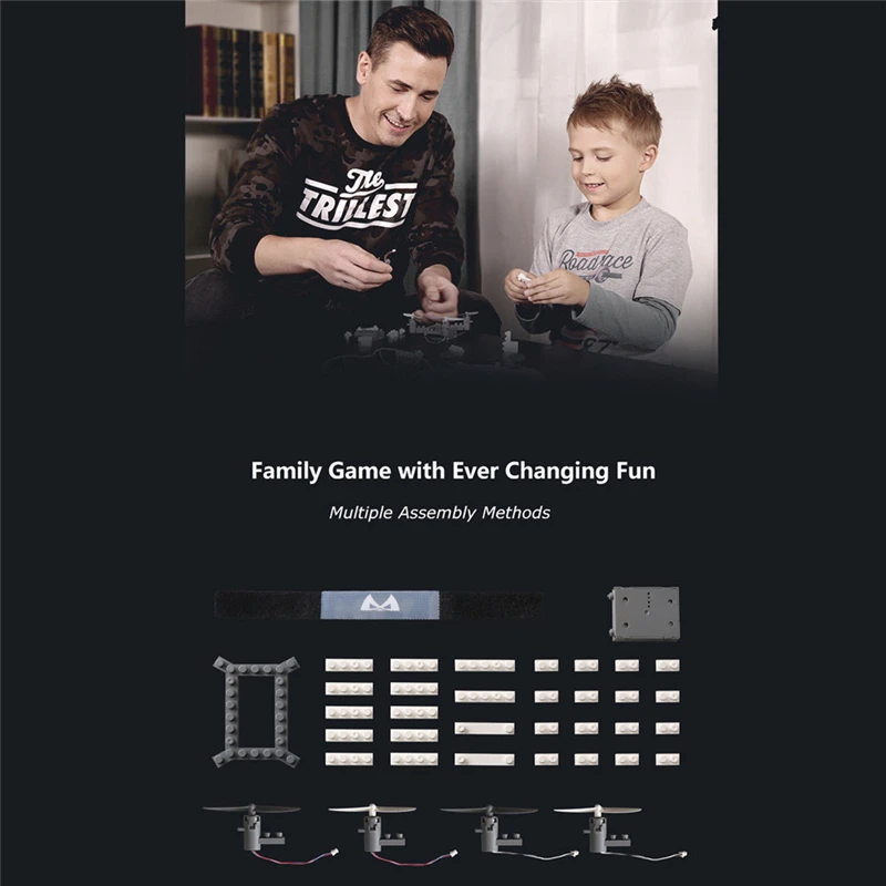 Новое поступление DIY M3 удержания высоты HD Камера Wi-Fi 0.3MP Камера строительный блок Квадрокоптер с дистанционным управлением, хороший подарок для детей Прямая поставка 30