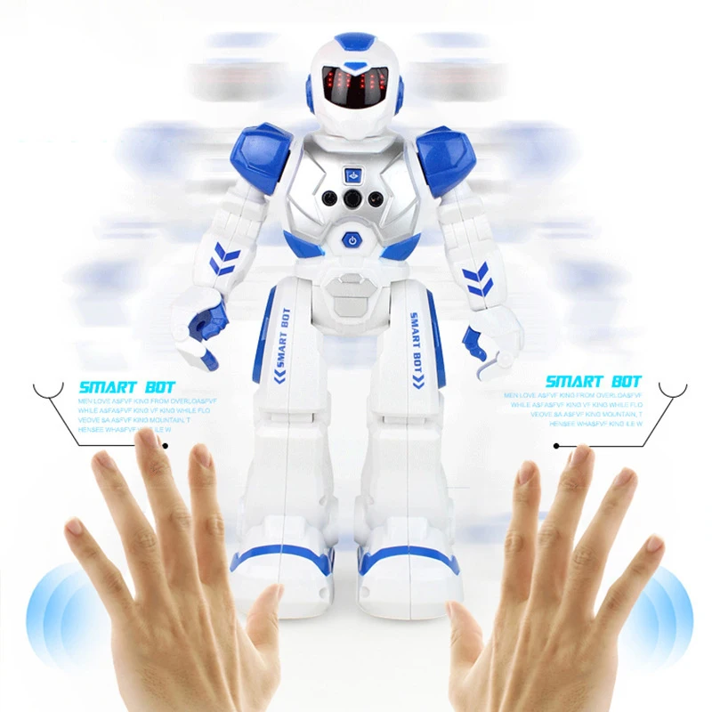 

English Intelligent Infrared Gesture Sensing Programming Freedom Dance Yizhi Early Education Singing Robot LED Light