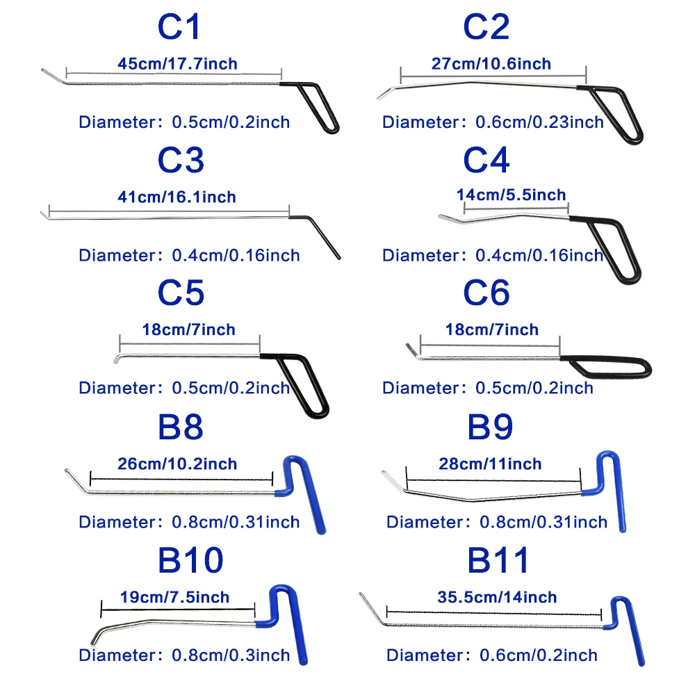 PDR инструменты стержни крючки вмятин Устранитель вмятин лифтовая лампа свет горка молоток автомобиль вмятин набор для удаления клея Удаление палки град стержни набор инструментов
