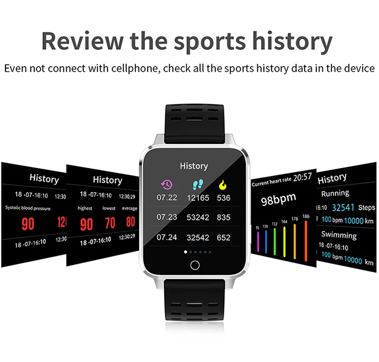 10 шт спортивный Смарт-часы IP68 водонепроницаемый монитор сердечного ритма для мужчин женщин bluetooth smartwatch для ios и Android, Apple iPhone