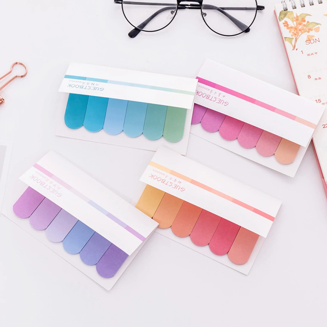 

Creative Gradient N Times Memo Pad Paper Sticky Notes Post It Kawaii Stationery Papeleria School Supplies Material Escolar