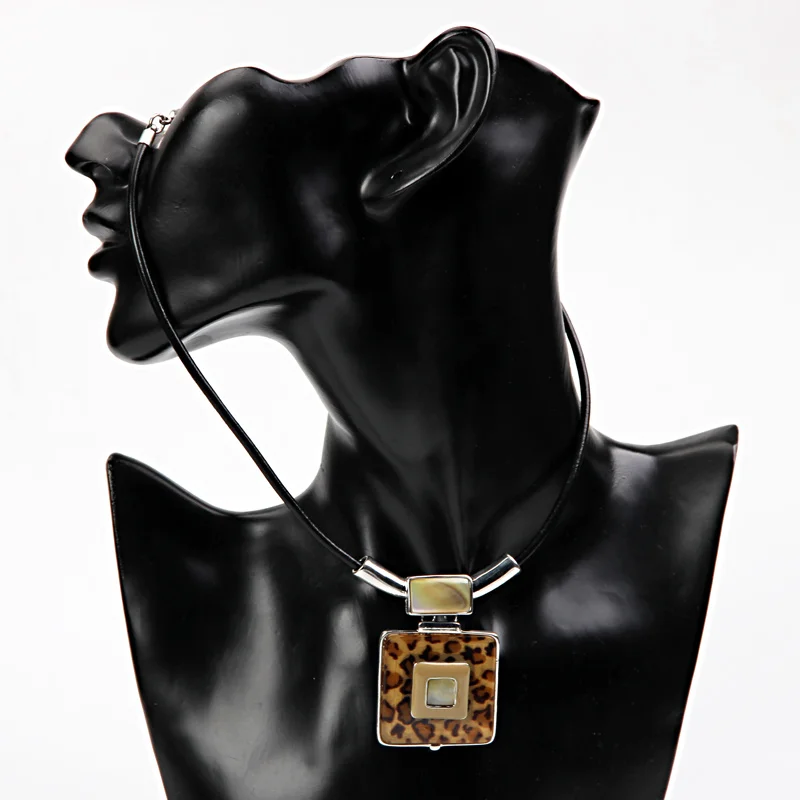 Beadsland модные ожерелья с подвесками панк-веревка с леопардовым принтом для женщин и мужчин унисекс танцевальные вечерние подарки на Рождество 39986